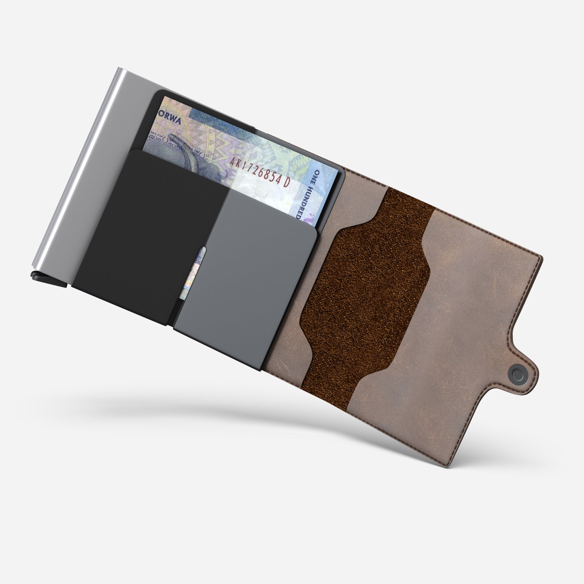 Double Pop Up Wallet Genuine Leather