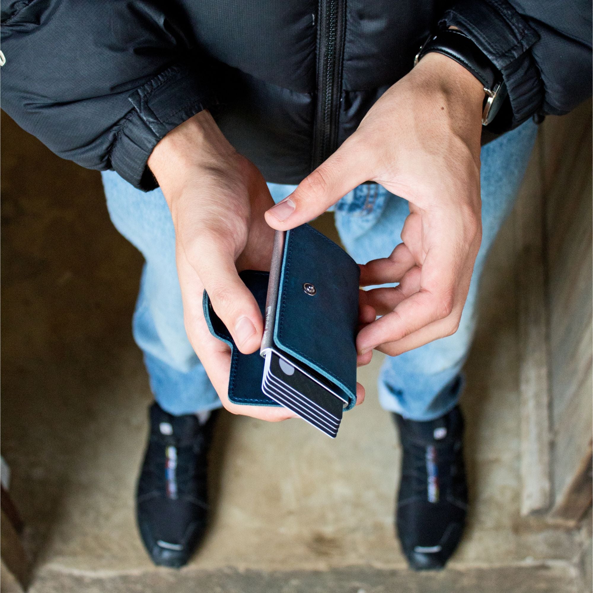 Pop Up Wallet Genuine Leather